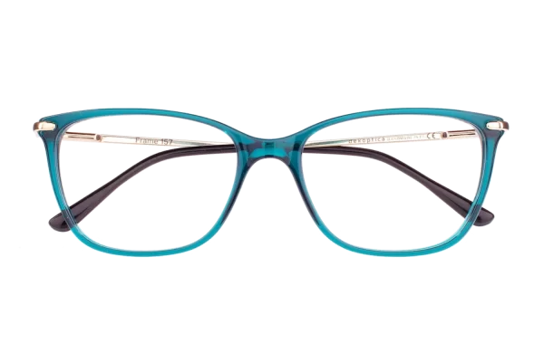 Hazel blue eyeglasses